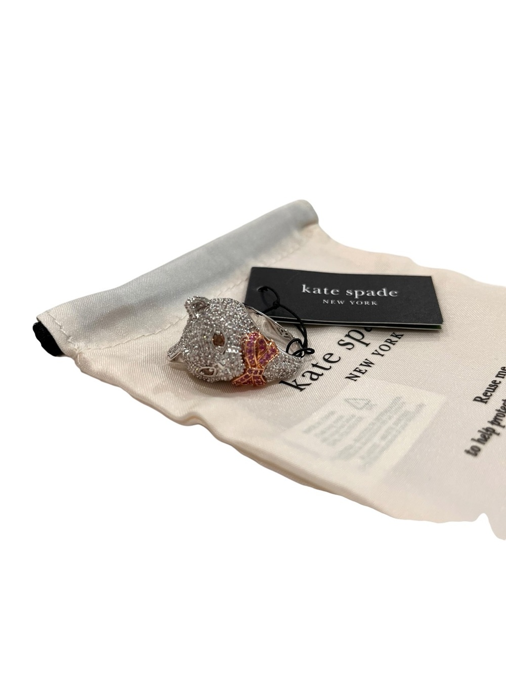 Kate Spade RARE SOLD OUT Pawlina Cocktail Ring With Dusty NWT Size 5 - Picture 8 of 9